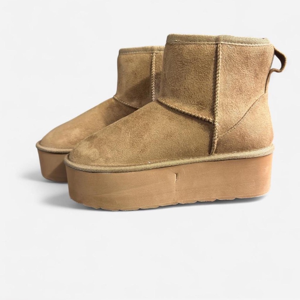 Shoe Dazzle | Brown Platform Ankle Booties - Picture 5 of 7